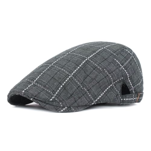 Asudaro Baumwolle Ivy Cap Schiebermütze Männer Schirmmütze Vintage Beret Hut Gatsby Efeu Golf Cabbie Hut Fahren Jagd Angeln Hut Dunkelgrau von Asudaro