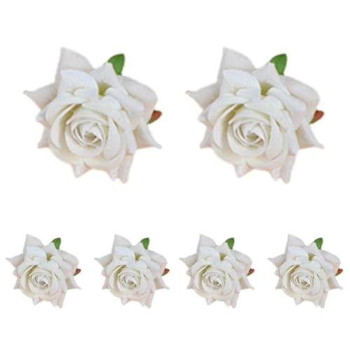 Asudaro Boho Blume Haarspangen Damen Rose Haarschmuck Strand Party Hochzeit Valentinstag Dekoration Blume Haarspangen Haarschmuck 6STK von Asudaro