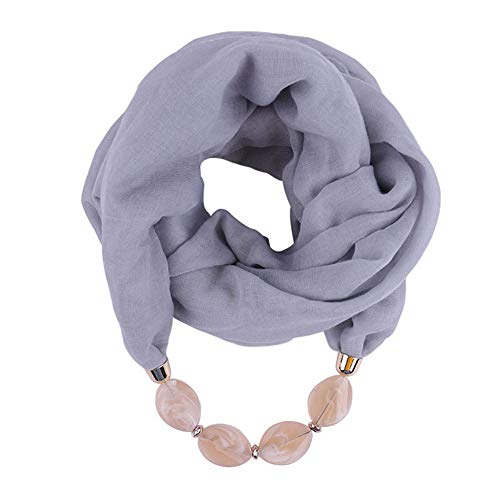 Asudaro Damen Tücher Halskette Modeschmuck Anhänger Schals Sonnenschutz Jahrgang böhmischen Stil Kette Quasten Schal Halskette Halstücher Bekleidung Elegante Schal Wrap Pashminas 180 x 48CM von Asudaro