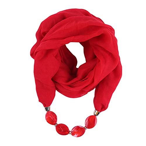Asudaro Damen Tücher Halskette Modeschmuck Anhänger Schals Sonnenschutz Jahrgang böhmischen Stil Kette Quasten Schal Halskette Halstücher Bekleidung Elegante Schal Wrap Pashminas 180 x 48CM von Asudaro