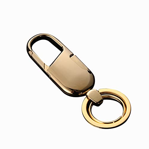 Asudaro Einfacher Auto-Schlüsselanhänger, Schlüsselanhänger Zinklegierung Auto-Schlüsselkettenhalter Schlüsselband Auto Keychain Schlüsselring Metall Autoschlüssel Ring für Männer und Frauen,Gold von Asudaro