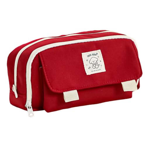 Asudaro Federmäppchen mit großem Fassungsvermögen, Federtasche großem Fassungsvermögen 3 Fächern tragbar niedlicher Reißverschluss Schreibwaren für Kinder Teenager Studenten Organizer Federmäppchen von Asudaro