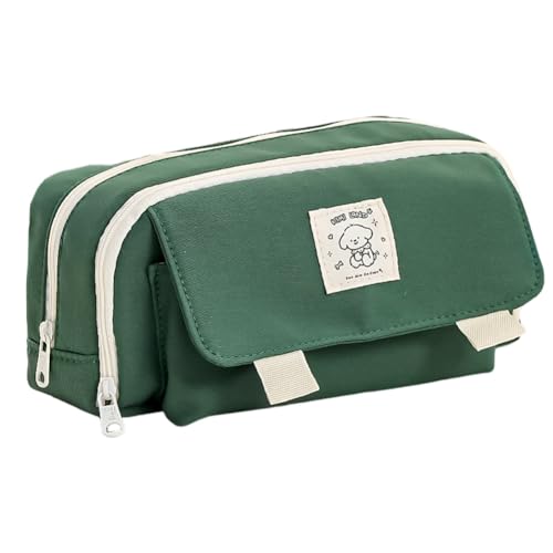 Asudaro Federmäppchen mit großem Fassungsvermögen, Federtasche großem Fassungsvermögen 3 Fächern tragbar niedlicher Reißverschluss Schreibwaren für Kinder Teenager Studenten Organizer Federmäppchen von Asudaro