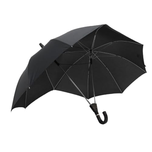 Asudaro Paare Regenschirm Mit gebogenem Griff Partnerschirm Damen Herren Sonnenschirm Partner Regenschirm für 2 Personen, für Outdoor-Picknick und Pärchenausflüge Schwarz von Asudaro