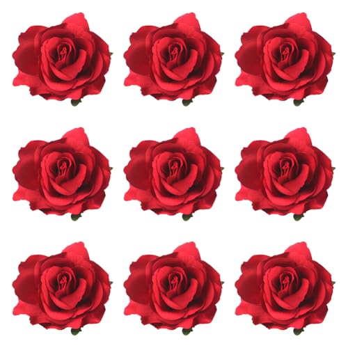 Asudaro Rose Blume Haarnadel Künstliche Haar Blume Clip Haarnadel Rose Brosche Blumenclips für Mädchen Frauen Party Halloween Karneval Maskerade Hochzeit von Asudaro