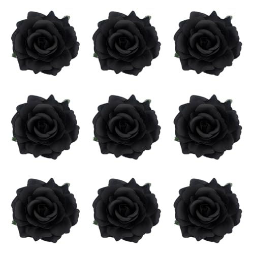 Asudaro Rose Blume Haarnadel Künstliche Haar Blume Clip Haarnadel Rose Brosche Blumenclips für Mädchen Frauen Party Halloween Karneval Maskerade Hochzeit von Asudaro