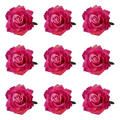 Asudaro Rose Blume Haarnadel Künstliche Haar Blume Clip Haarnadel Rose Brosche Blumenclips für Mädchen Frauen Party Halloween Karneval Maskerade Hochzeit von Asudaro