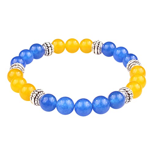Asudaro Ukraine Flagge Armband Bracelets, Ukraine Armband Ukraine-Armbänder Gelb-blaues Armban Stretch Kristall Perlen Armband Verstellbares Handgefertigtes Geflochtenes Armband für Männer Frauen,#4 Asudaro Ukraine Flagge Armband Bracelets, Ukraine Armband Ukraine-Armbänder Gelb-blaues Armban Stretch Kristall Perlen Armband Verstellbares Handgefertigtes Geflochtenes Armband für Männer Frauen,#4 von Asudaro