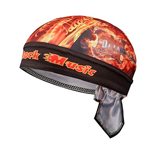 Asudaro Unisex Bandana Cap Piratenhut Reiten im Freien Sport Kopftuch Kopfbedeckung Fahrradkappe Unter Helmmütze UV Schutz Piratentuch Stirnband Biker Hat Laufen Mütze Funktions Kappe Stil 7 von Asudaro