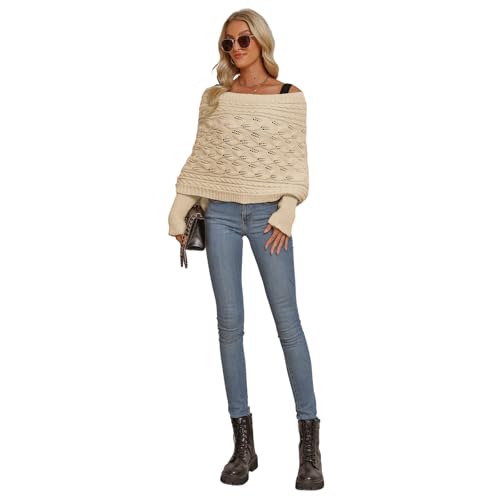 Asudaro Winter Warm Gestrickte Schal mit Ärmeln, Damenschal Strickschal Schal mit Ärmeln Pulloverschal Strickschal Mit Ärmeln Damen Winter Stola Einfarbig Wrap Scarf Damen-Schal Umhang von Asudaro