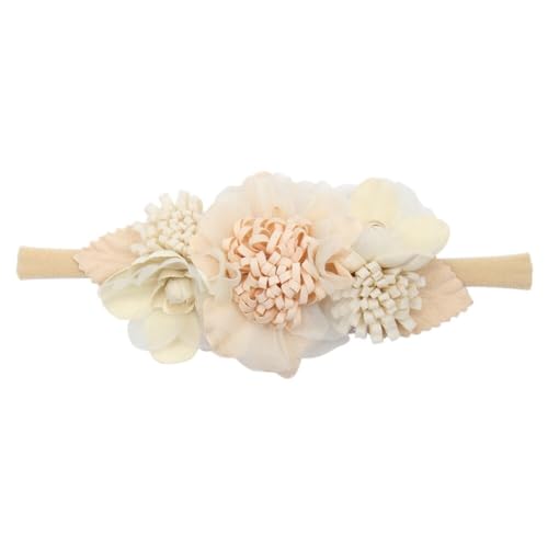 Baby Exquisites Blumen Haarband,Asudaro Weiches Süßes Nylon Haarband Haarschmuck Mit Blumenmuster Für Babys Und Mädchen Neugeborenes Stirnband Baby Haarschmuck Für Party Hochzeit Familienfoto Typ 2 von Asudaro