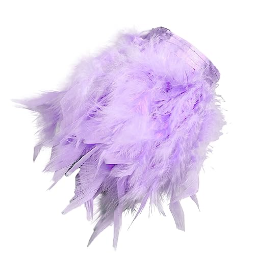 Feder Schnapp Armband,Asudaro Flauschiges Straußen Feder Schlag Armband Türkei Feder Manschetten Abnehmbare Elegante Straußen Feder Handgelenk Manschetten Damen Feder Handgelenk Manschette Helles Lila von Asudaro