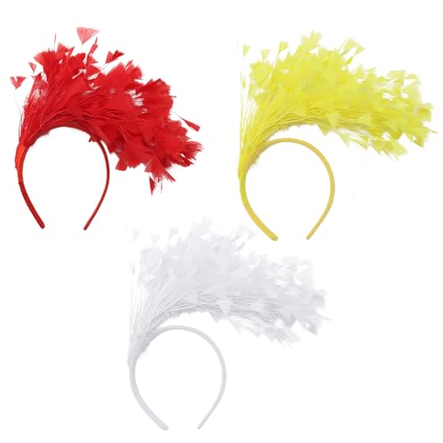 Federstirnband Asudaro 1/3 STK Retro Federstirnband Federnstirnband Kopfschmuck Blattfeder Haarreif für Kinder und Damen Ostern Tanzparty Bälle Kopfschmuck von Asudaro