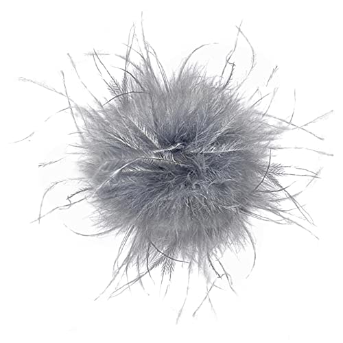 Frauen Mädchen Feder Brosche,Asudaro Vintage Natürliche Flauschige Straußenfeder Brosche Schmuck Fascinators Braut Dekor Damen Blumen Broschen Pin Brosche Anstecknadel für Festival Hochzeit von Asudaro