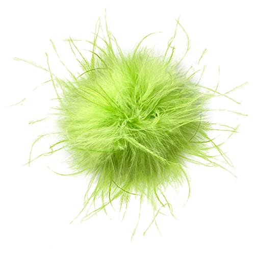 Frauen Mädchen Feder Brosche,Asudaro Vintage Natürliche Flauschige Straußenfeder Brosche Schmuck Fascinators Braut Dekor Damen Blumen Broschen Pins Brosche Anstecknadel für Festival Hochzeit Grün von Asudaro