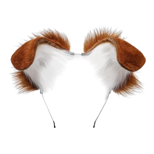 Hunde-Ohr Haarband Asudaro Katzenohren Kopfbedeckung Tierohren Welpen-Ohr-Form, Haarreif Plüschtier Ohren Kopfschmuck Accessoires Cosplay Kopfschmuck Requisiten von Asudaro