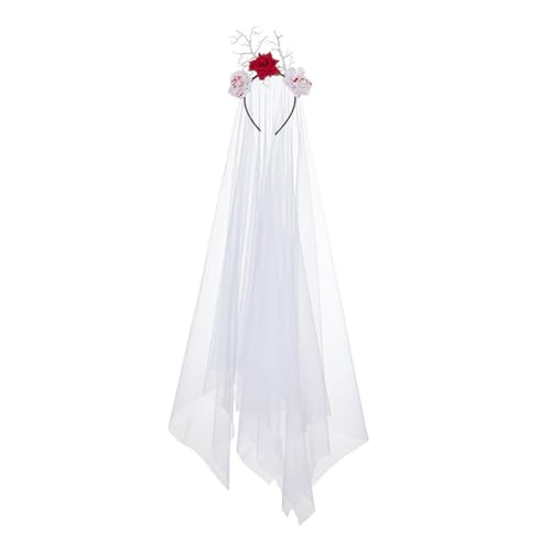 Kopfbedeckung Stirnband Asudaro Halloween Blumenkrone Schleier Stirnband Skeletthand Haarspange Kopf für Frauen Braut Leistung Kopfbedeckung Stirnband Asudaro Halloween Blumenkrone Schleier Stirnband Skeletthand Haarspange Kopf für Frauen Braut Leistung von Asudaro