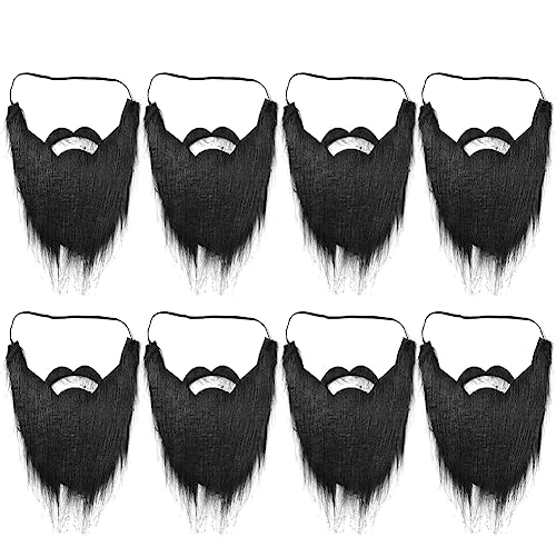 Künstliche Bärte Asudaro 8 Stück Halloween Weihnachten Ältere Schnurrhaare Bart Zwergenbart für Cosplay Party Make-Up Ball Bühnenauftritt Fotografie Requisiten von Asudaro