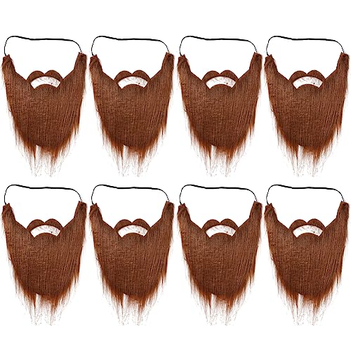 Künstliche Bärte Asudaro 8 Stück Halloween Weihnachten Ältere Schnurrhaare Bart Zwergenbart für Cosplay Party Make-Up Ball Bühnenauftritt Fotografie Requisiten von Asudaro