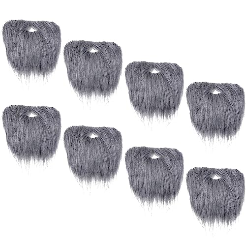 Künstliche Bärte Asudaro 8 Stück Halloween Weihnachten Ältere Schnurrhaare Bart Zwergenbart für Cosplay Party Make-Up Ball Bühnenauftritt Fotografie Requisiten von Asudaro