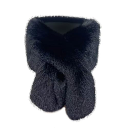 Kunstpelz Stola Wrap Shrug Schal Flauschig Pelzschal 160cm Damen Pelz Brautschal Wrap Frauen Braut Braut Pelz Fur Wraps Tücher Schals Halswärmer Winter Hochzeit Kragen Wrap Jacke Mantel Schwarz von Asudaro