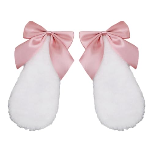 Mädchen Haarspange Niedliche Kaninchen Asudaro Lolita Cosplay Haarschmuck Kaninchen Ohren Bunny Ears Ribbon Bow Hairpins Kawaii Cosplay Zubehör für Party Mädchen von Asudaro