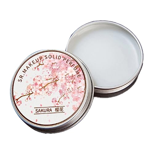 Asuinxurr 5 StüCk Festes DamenparfüM, Tragbar, Fester Balsam, Langanhaltende DüFte, Elegante Weibliche Feste ParfüMe (KirschblüTen) von Asuinxurr