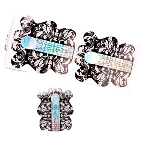 100 Stück Nagelform-Papier, praktische selbstklebende Maniküre-Trainingsbedarf, stilvolle Nagelkunst-Erstellung für jeden Anlass, Nagelkunst-Vorlagen von Asukohu