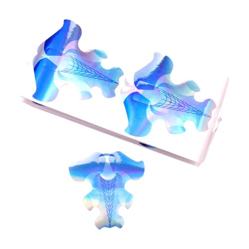 100 Stück Nagelform-Papier, praktische selbstklebende Maniküre-Trainingsbedarf, stilvolle Nagelkunst-Erstellung für jeden Anlass, Nagelkunst-Vorlagen von Asukohu