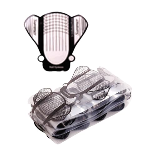 100 Stück Nagelform-Papier, praktische selbstklebende Maniküre-Trainingsbedarf, stilvolle Nagelkunst-Erstellung für jeden Anlass, Nagelkunst-Vorlagen von Asukohu