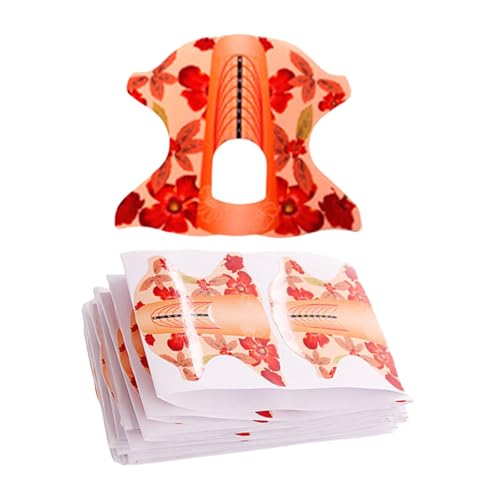 100 Stück Nagelform-Papier, praktische selbstklebende Maniküre-Trainingsbedarf, stilvolle Nagelkunst-Erstellung für jeden Anlass, Nagelkunst-Vorlagen von Asukohu