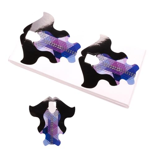 100 Stück Nagelform-Papier, praktische selbstklebende Maniküre-Trainingsbedarf, stilvolle Nagelkunst-Erstellung für jeden Anlass, Nagelkunst-Vorlagen von Asukohu