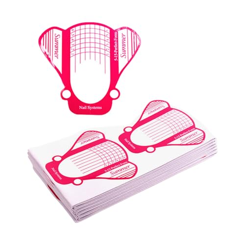 100 Stück Nagelform-Papier, praktische selbstklebende Maniküre-Trainingsbedarf, stilvolle Nagelkunst-Erstellung für jeden Anlass, Nagelkunst-Vorlagen von Asukohu