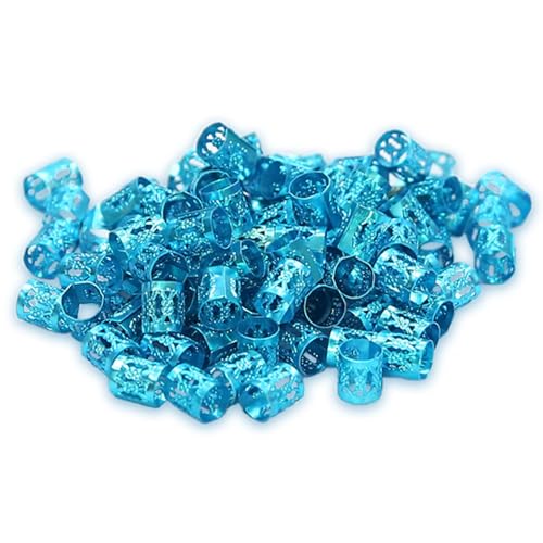 100pcs Wiederverwendbare Haarverlängerungsringe Aluminium Metall Clips Styling Accessoires Für Cosplay Mode Shows Und Festivals Bulk Hairringe Für Dreadlocks von Asukohu