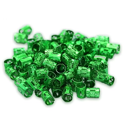 100pcs Wiederverwendbare Haarverlängerungsringe Aluminium Metall Clips Styling Accessoires Für Cosplay Mode Shows Und Festivals Bulk Hairringe Für Dreadlocks von Asukohu