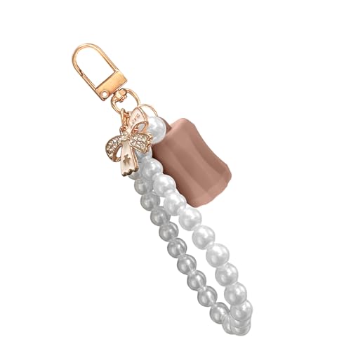 Antiloss Lippenbalsam Silikonschlüsselungshalter Clip Auf Lippen Gloss Schlüsselbund Perfekt Für Wanderbüro Und Schule Silikon Messing Lippenbalsam von Asukohu