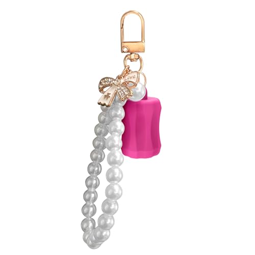 Antiloss Lippenbalsam Silikonschlüsselungshalter Clip Auf Lippen Gloss Schlüsselbund Perfekt Für Wanderbüro Und Schule Silikon Messing Lippenbalsam von Asukohu