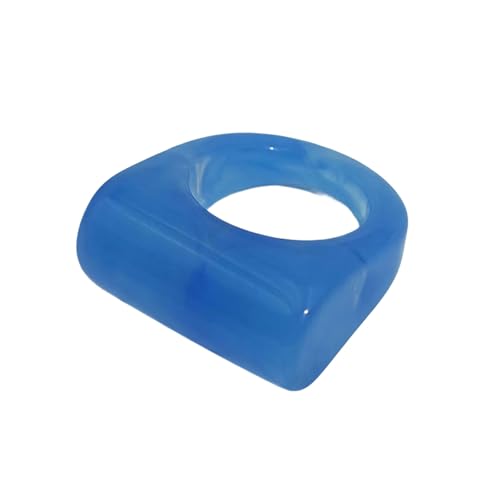 Asukohu 1. Moderne Geometrische Harzringe Leichter Schmuck Frauen Männer Alltag Tragen Polygonale Harzringe von Asukohu