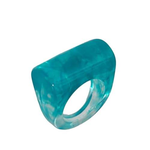 Asukohu 1. Moderne Geometrische Harzringe Leichter Schmuck Frauen Männer Alltag Tragen Polygonale Harzringe von Asukohu