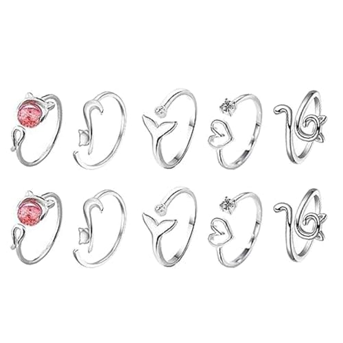 Asukohu 10pcs Gehäkelte Ringe Einstellbarer Garnspannungsringe Gehäkeltes Werkzeug Zum Handweben Vielseitiges Häkelmittelversorgungsgeräte von Asukohu