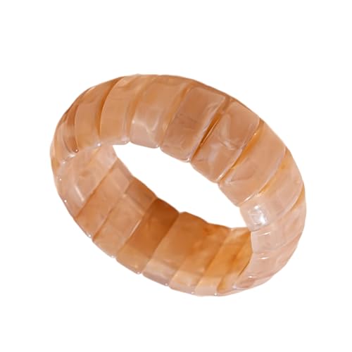 Asukohu Acrylgeometrische Kreise Armband Stylish Mode Armband Komfortable Designs Lässig Für Formelle Outfit Enhancer Retro Farbblock Ombres Armreifen von Asukohu