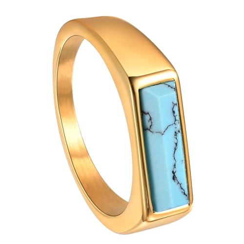 Asukohu Alltagsbeschwerte Türkiskranker Statement Ringe Verstärkte Krallen Die Natürliche Mineraltextur Schmuck 0 3 Mm Größe Toleranz Kratzfestes Türkisfarbenes Statement von Asukohu