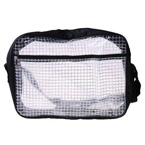 Asukohu Antistatische Werkzeugtasche, transparent, PVC, für Schultertasche, Schultertasche, für Damen, Schwarz , One Size von Asukohu