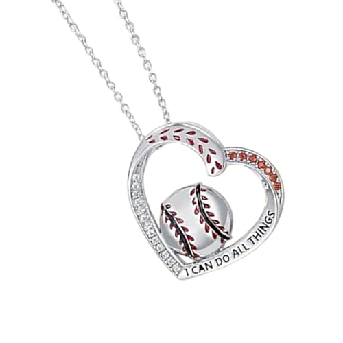 Asukohu Athletic Love Anhänger Halskette Mit Mehreren Sportdesigns In Robuster Legierung Für Freizeit Oder Sportkleidung Unisex Sport Love Pendant Halskette von Asukohu