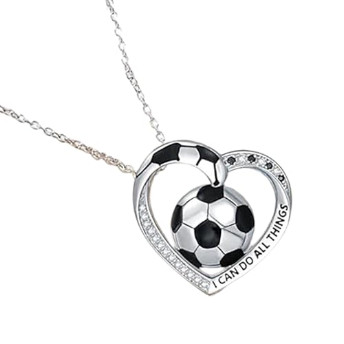 Asukohu Athletic Love Anhänger Halskette Mit Mehreren Sportdesigns In Robuster Legierung Für Freizeit Oder Sportkleidung Unisex Sport Love Pendant Halskette von Asukohu