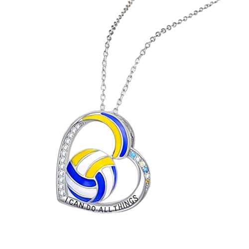 Asukohu Athletic Love Anhänger Halskette Mit Mehreren Sportdesigns In Robuster Legierung Für Freizeit Oder Sportkleidung Unisex Sport Love Pendant Halskette von Asukohu