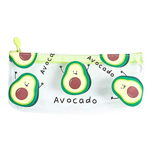 Asukohu Avocado Bleistift Für Gehäuse wasserdichte PVC Stiftbeutel Großkapazität Schreibweise Reißverschlussbeutel Schüler Teenagerstift Mädchen Plastik von Asukohu