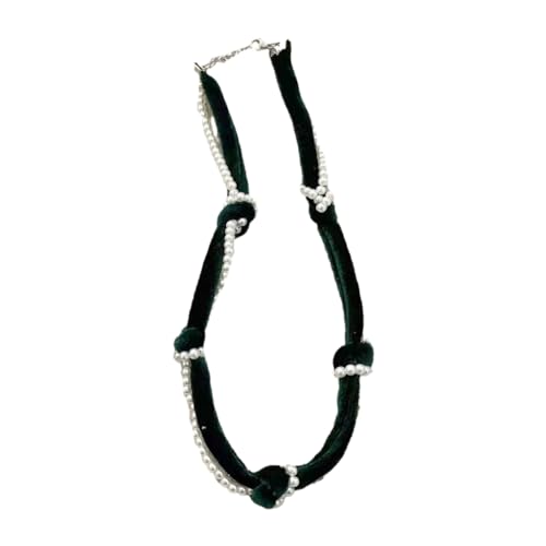 Asukohu Charm-Halskette, Perlen-Halskette, Imitationsperle und Plüschmaterial für Frauen und Mädchen, Imitationsperle von Asukohu
