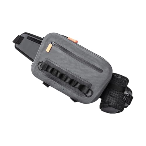 Asukohu Crossbody-Umhängetasche, Angeltasche, wasserabweisend, multifunktional, Gürteltasche, Köderpackung, Angelausrüstung, Organizer, mehrfarbig, Large Gray von Asukohu
