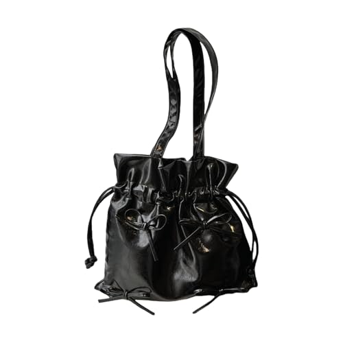Asukohu Damen Beuteltasche, große Kapazität, Umhängetasche, PU-Leder, Achselhöhle, ästhetische Achselhöhle, Handtaschen, Einkaufen, Damen, Schleifen, Achselhöhle, ästhetische Handtasche, passend zu von Asukohu